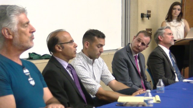 College of the Canyons professors taking part in a panel discussion